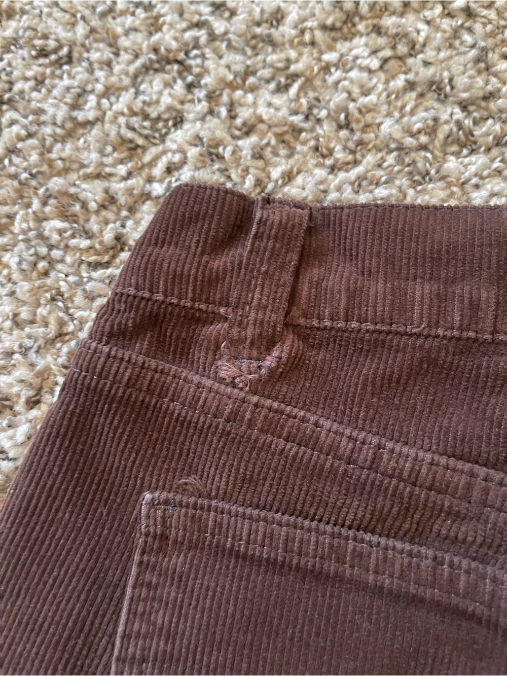 J Galt Brandy Melville Shanghai Brown Corduroy Pants Womens S Mid Rise Flare Y2K - Picture 7 of 10